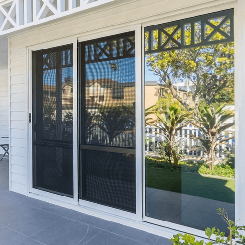 Security mesh door with anti-theft stainless steel screen
